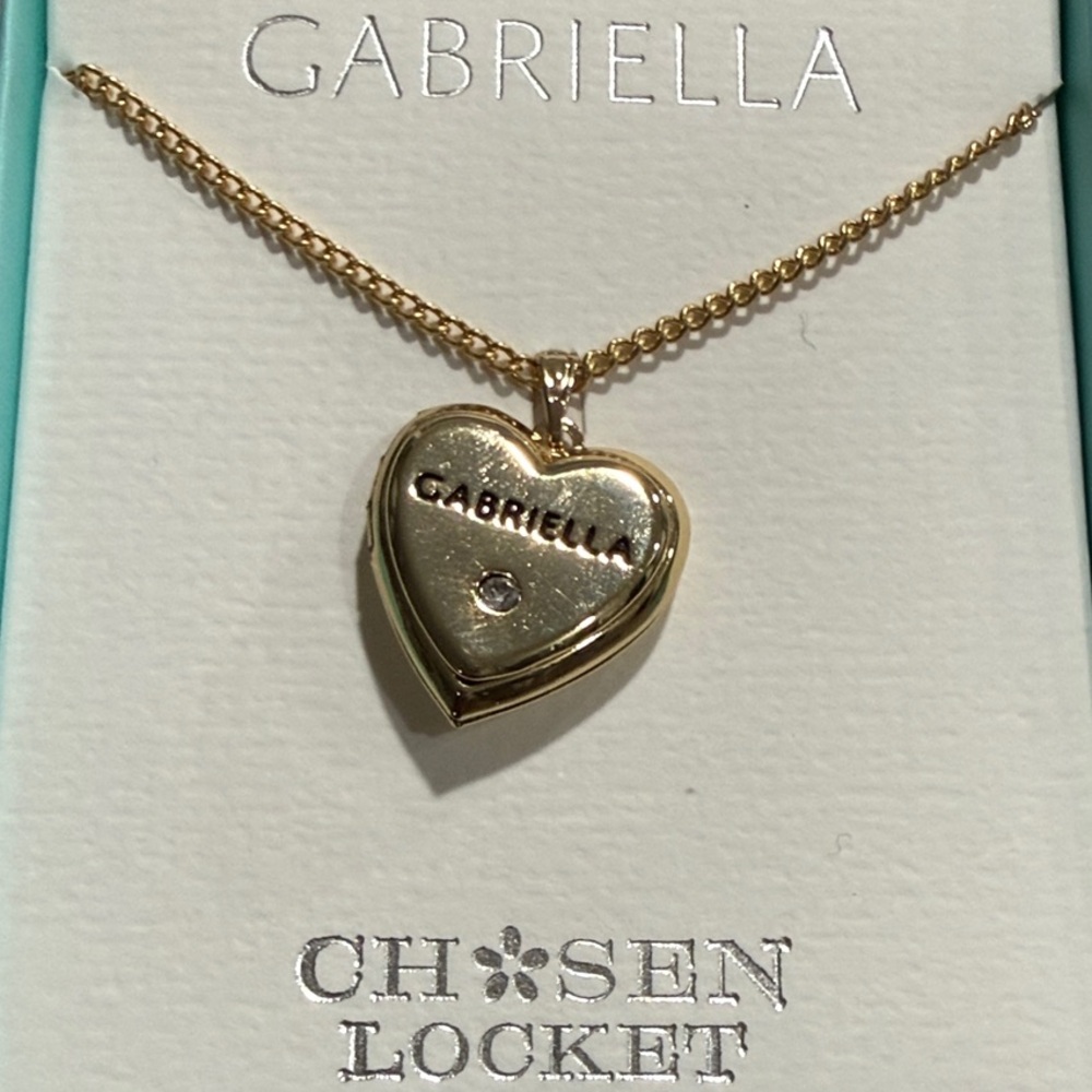 Gold Heart Locket Necklace